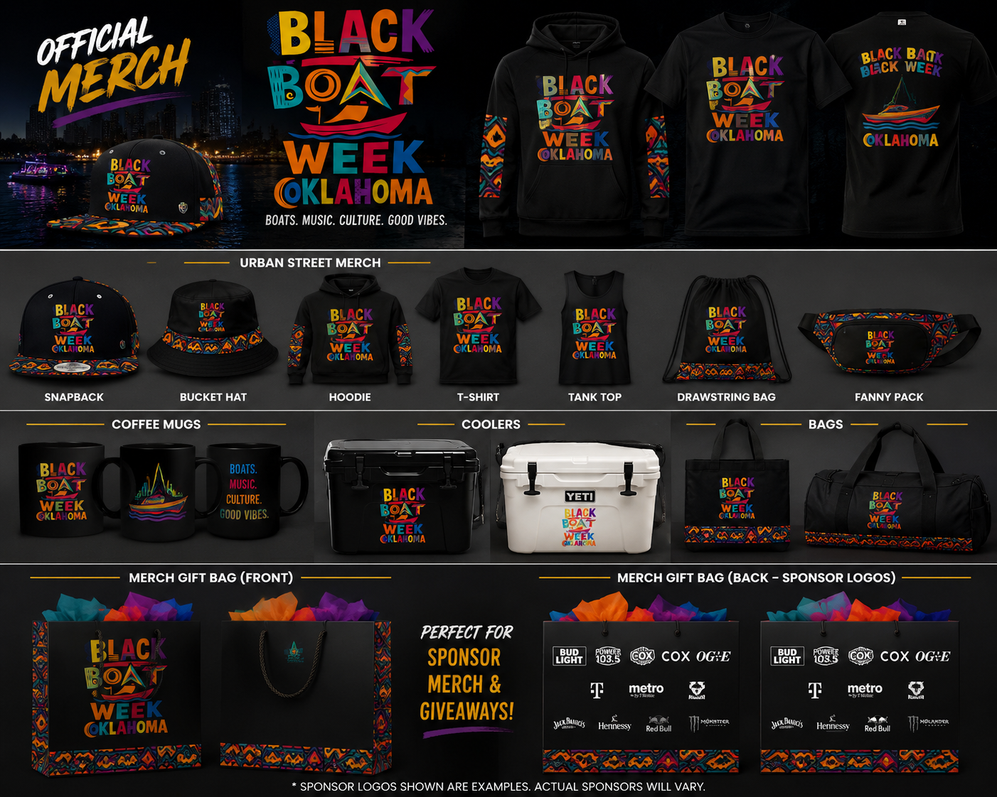 Black Boat Week Oklahoma urban street merchandise catalog