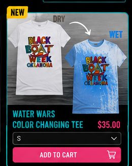 Black Boat Week Oklahoma Water Wars Color-Changing T-Shirt